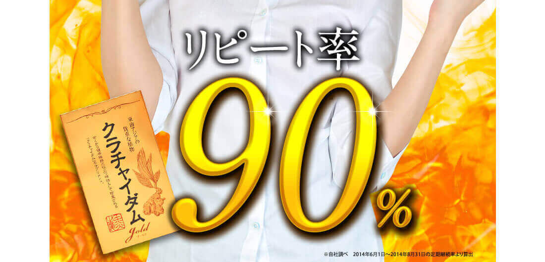 リピート率90%