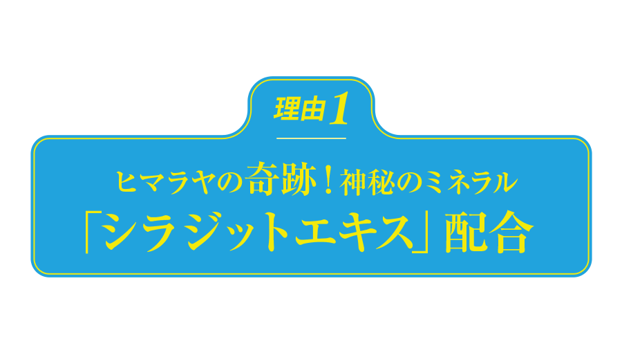 ヒマラヤの奇跡!神秘のミネラル「シラジットエキス」配合