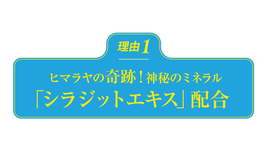 ヒマラヤの奇跡！神秘のミネラル「シラジットエキス」配合