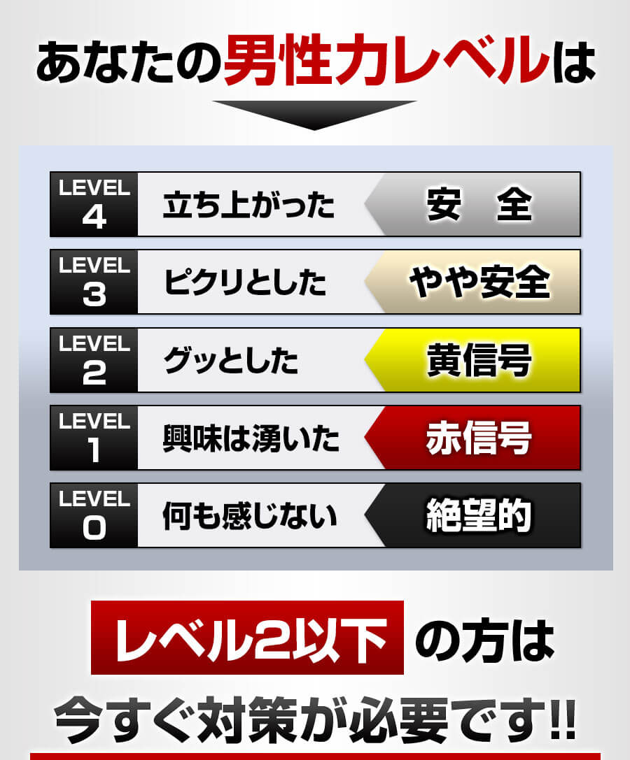 レベル2以下の方は今すぐ対策が必要です