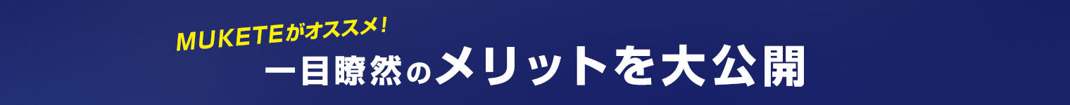 一目瞭然のメリットを大公開